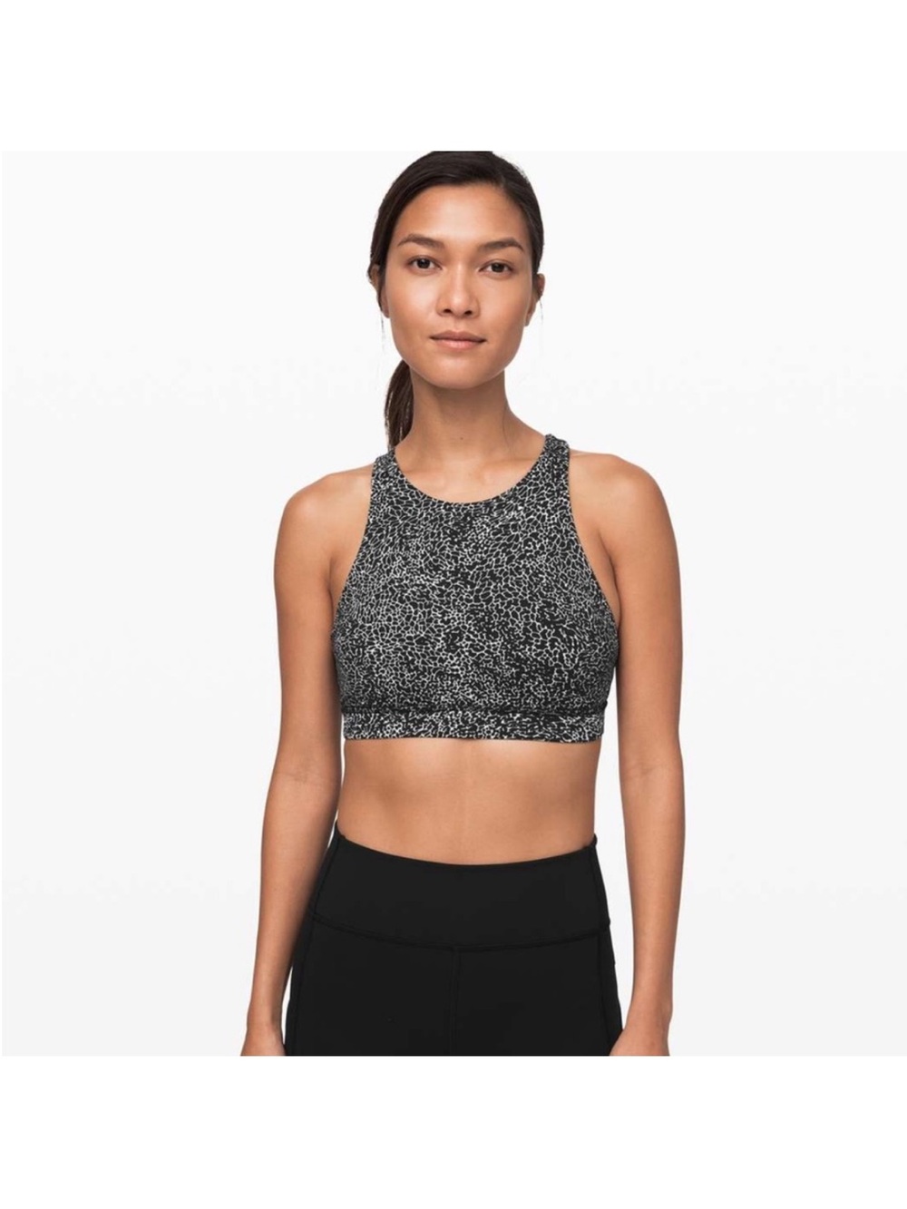 LULULEMON Energy Bra High Neck Polar Shift Alpine White
